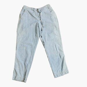 J. Crew Light Blue Chambray Coastal Casual Ankle Pants Drawstring Waist Size S